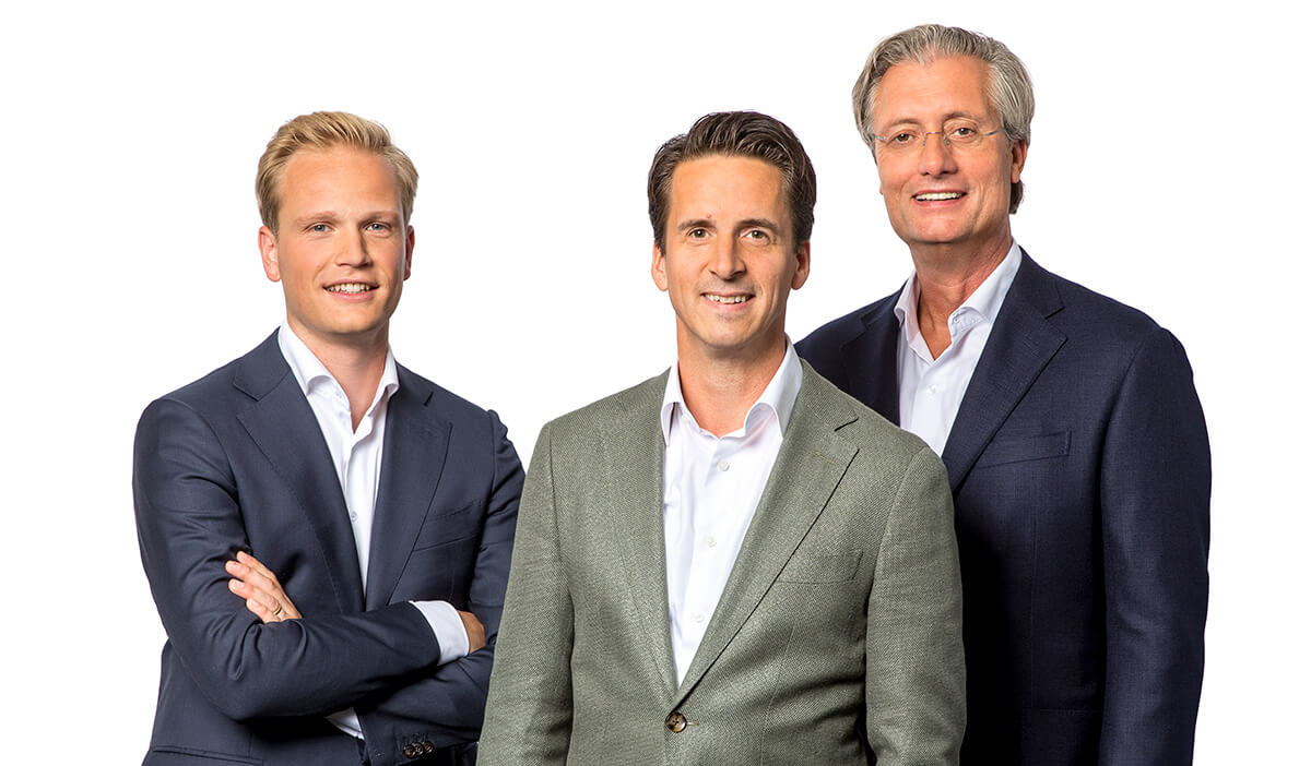 De partners van JBR: Rick ter Maat, Caspar van der Geest en Ronald van Rijn