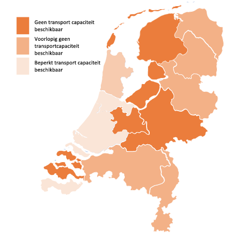 Netcongestie Nederland (afname kaart)